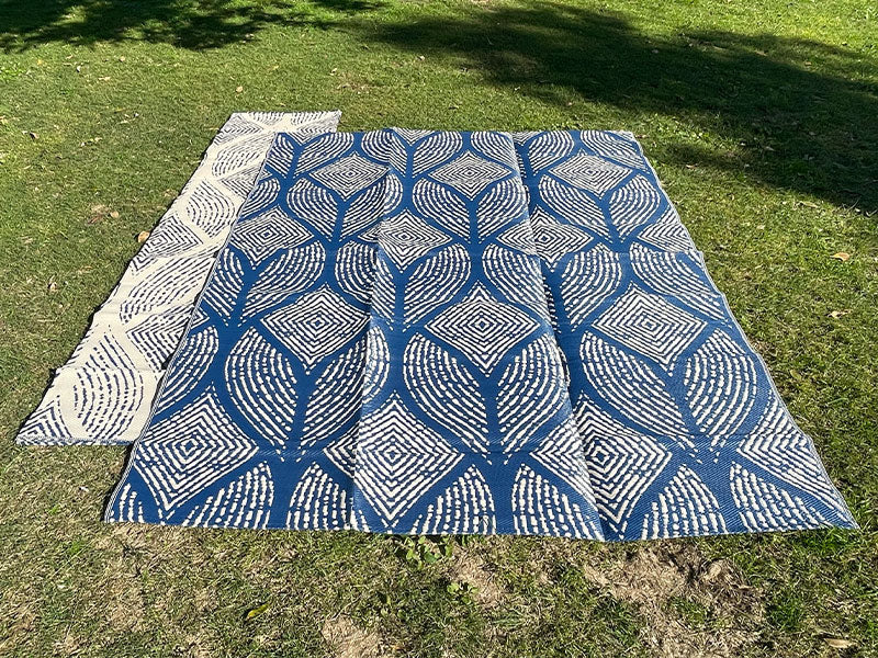 Temple - Blue & Light Beige (Large)