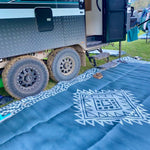 INDIGO AZTEC - Light Beige & Indigo (Large)