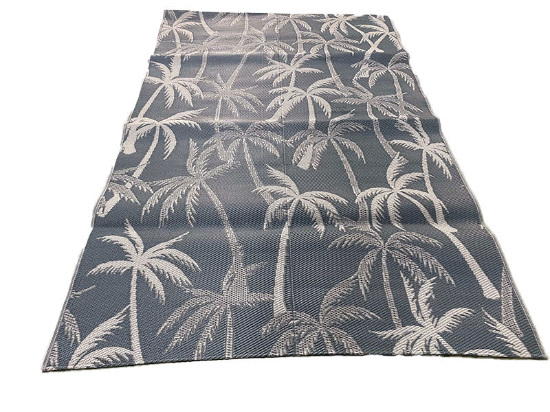 PALM COVE - Deep Blue, Grey & White (Large)