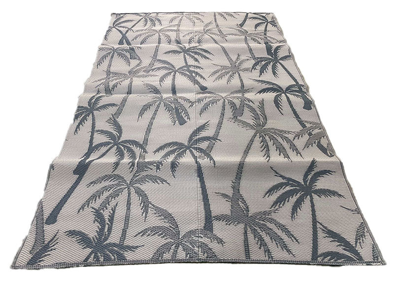 PALM COVE - Deep Blue, Grey & White (Large)