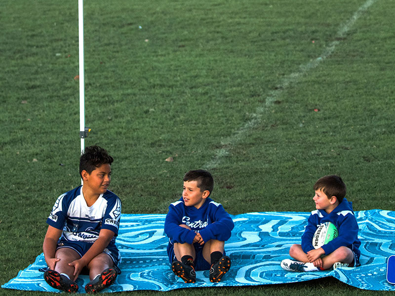 Indigenous Blue Mat - Barrawal (Medium)